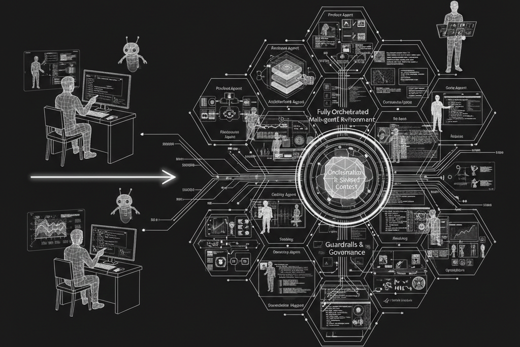 AI-First Development Workflows: From Copilot-Style Assistance to Fully Orchestrated Multi-Agent Dev Environments