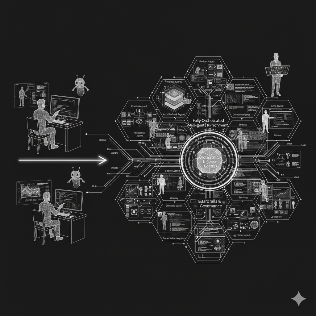 AI-First Development Workflows: From Copilot-Style Assistance to Fully Orchestrated Multi-Agent Dev Environments